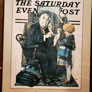 Norman Rockwell framed poster